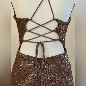 Brown Sequin Dress